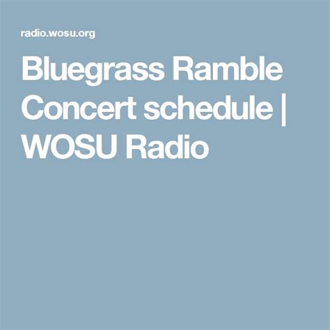 wosu radio schedule today